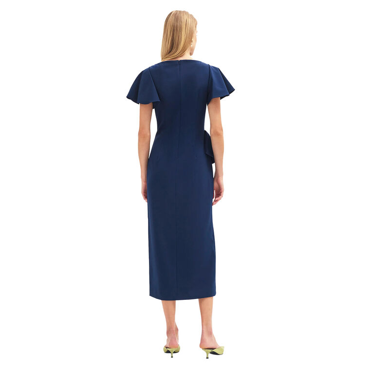 Emeline Flutter Short Sleeve Midi Dress image number null