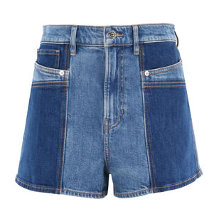 Elijah Color-Block Denim Shorts