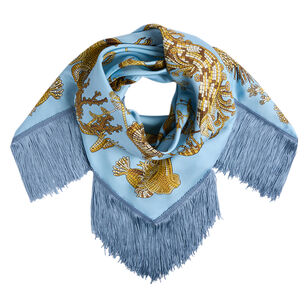 Reversible Fringe Carre Scarf