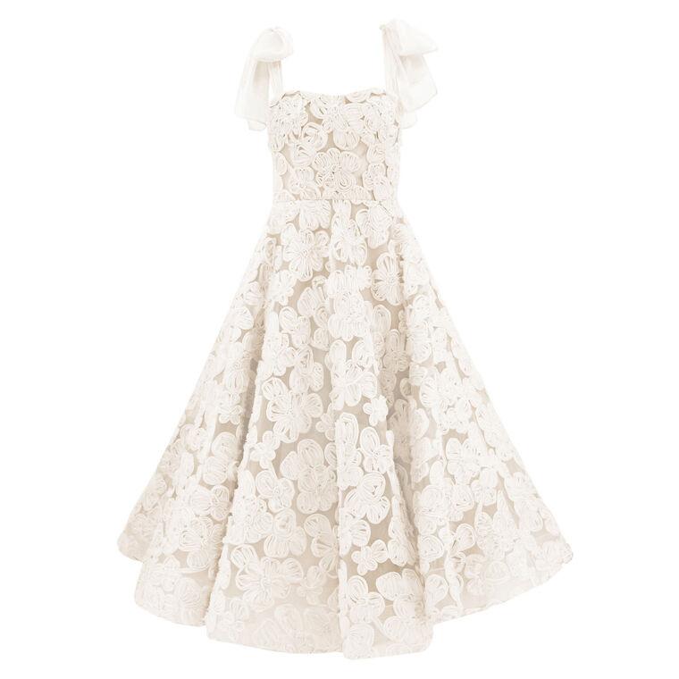 Sabrina Sleeveless Bow Strap Midi Dress image number null