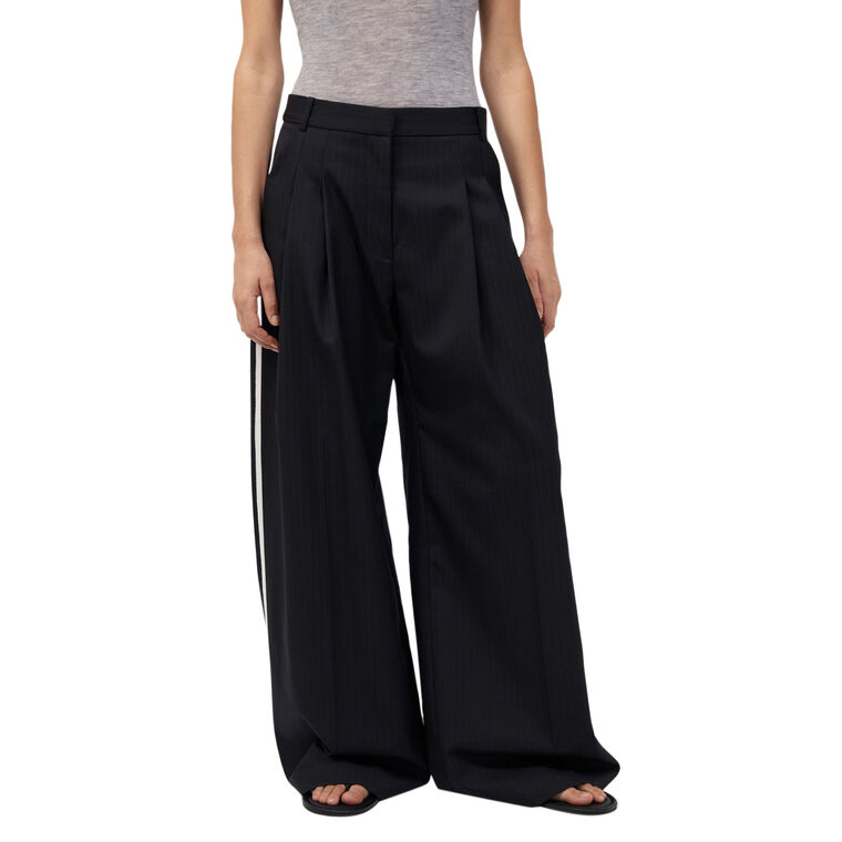 Side Stripe Homme Mid-Rise Wide-Leg Pant image number null