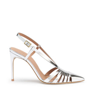 Janette 90mm Metallic Slingback Sandal