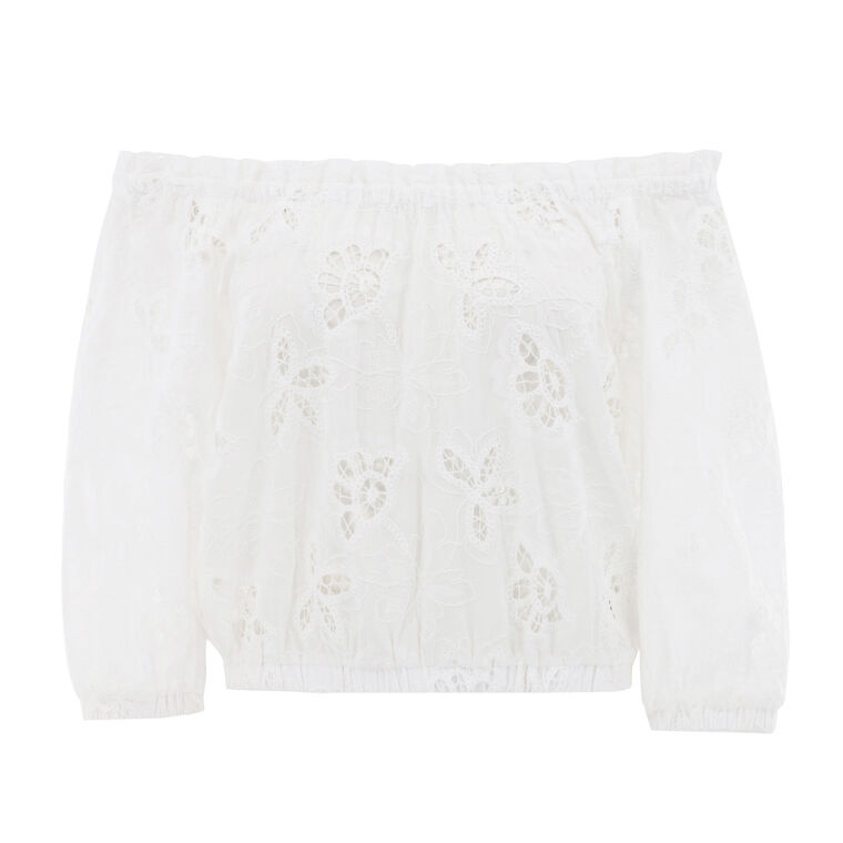 Rosalia Embroidered Off-The-Shoulder Top image number null