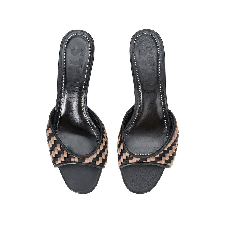 Brigitte Woven Satin Mule image number null