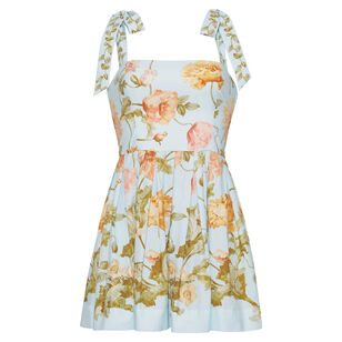 Tula Shoulder-Tie Fit-And-Flare Mini Dress
