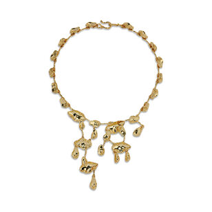 Brut Gold Mosaic Cascade Necklace