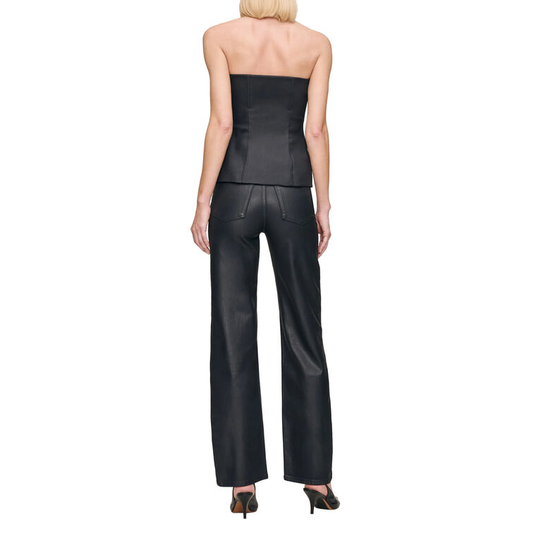 Karmine Refined Wide-Leg Coated Jeans image number null
