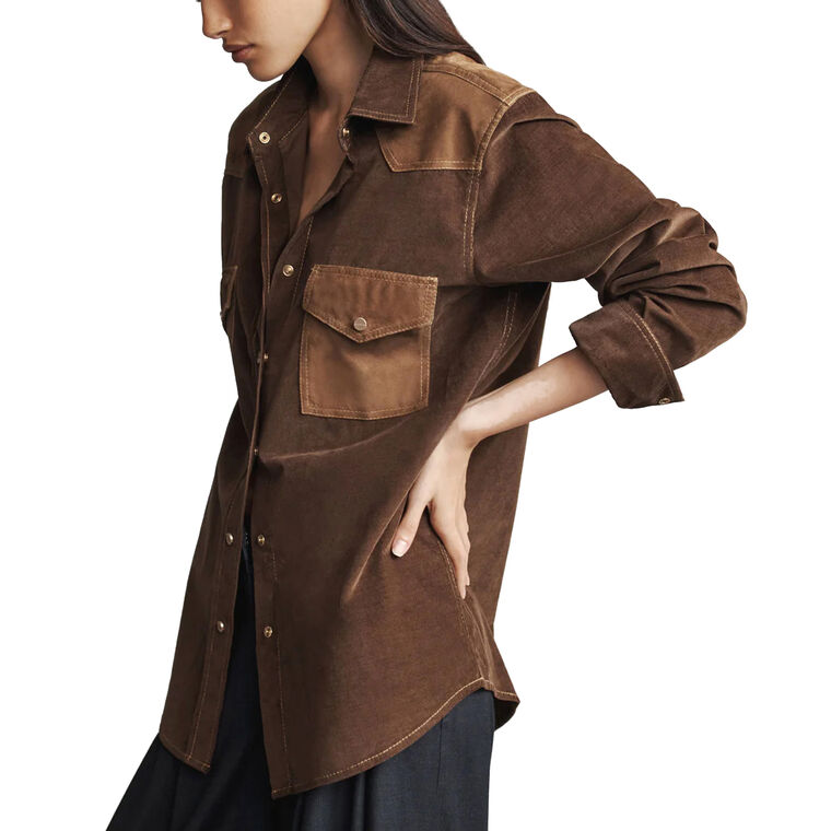 Cowboy Take Me Away Button Front Shirt image number null