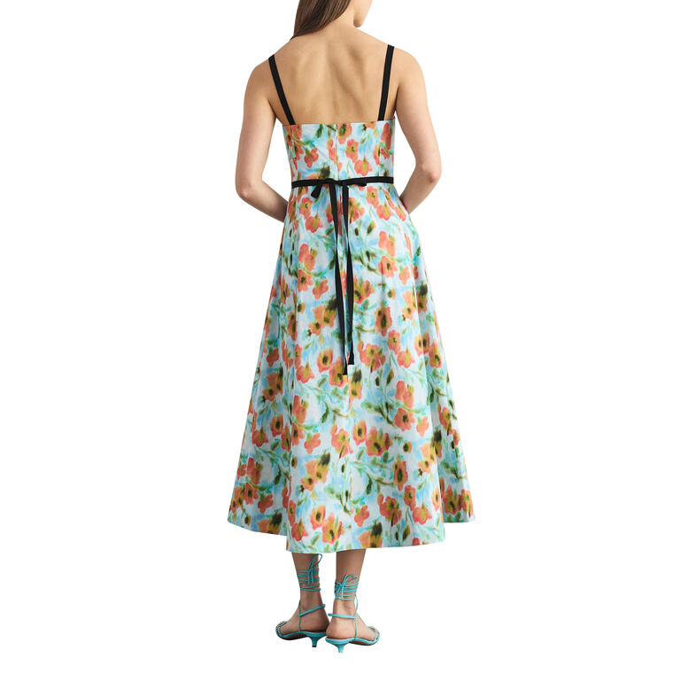 Tavia Sleeveless Paneled Poplin Midi Dress image number null