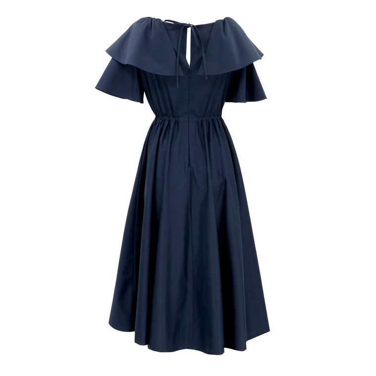 Tiered Ruffle Short-Sleeve Midi Dress image number null