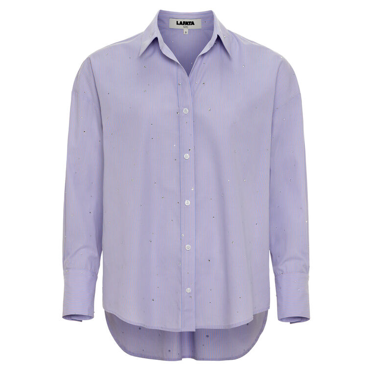 Frankie Long Sleeve Crystal Stripe Shirt image number null