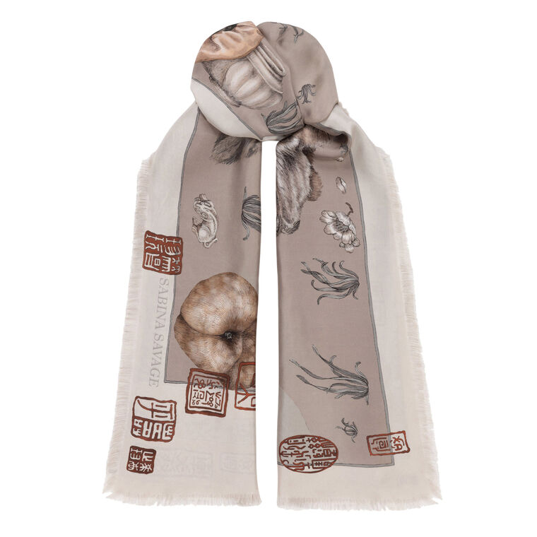 Zouyu Cry The Deer Silk Twill Rectangle image number null