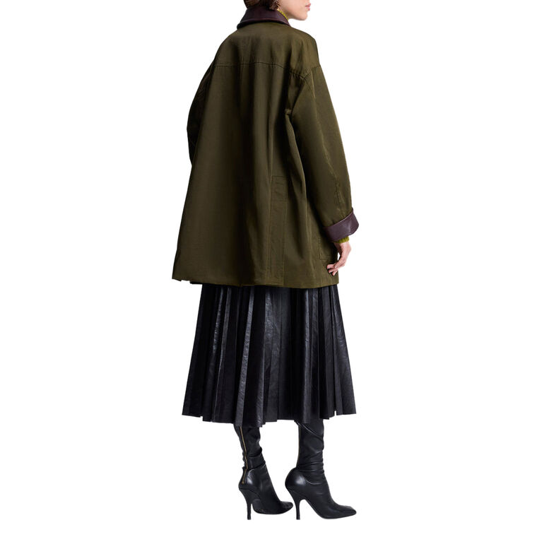 Theo Oversized Oil Cloth Jacket image number null