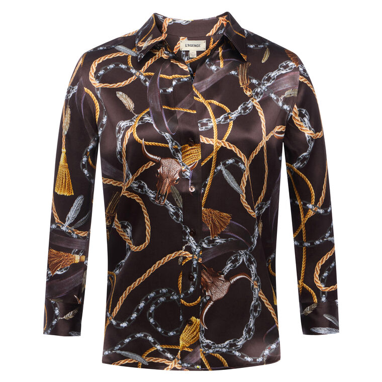 Dani 3/4 Sleeve Silk Blouse image number null