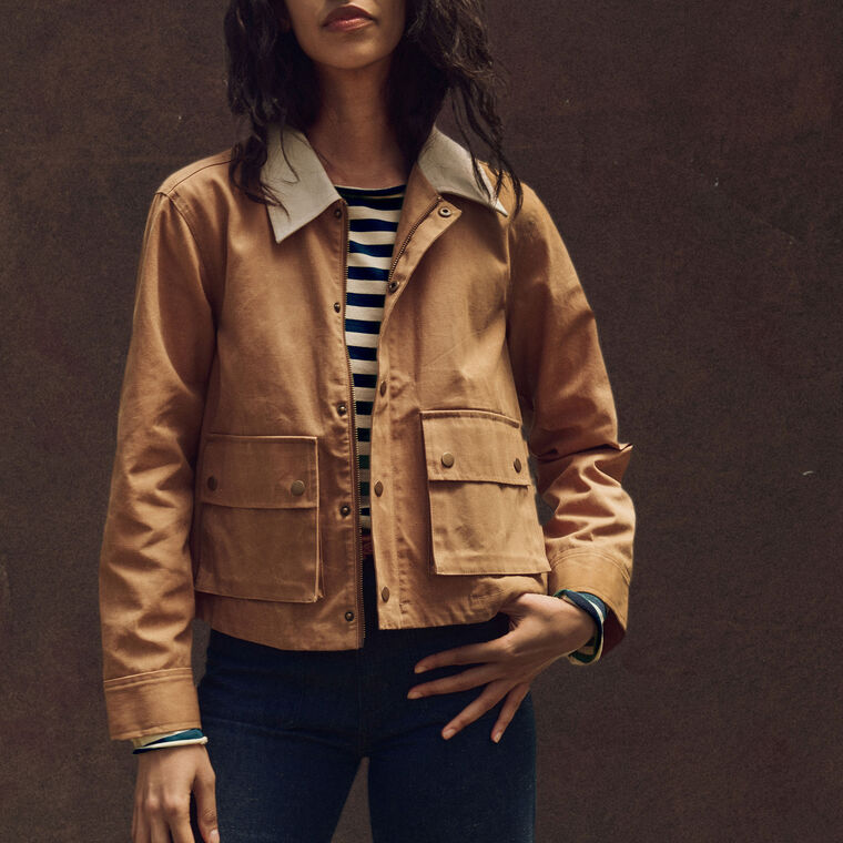 The Waxed Swingy Jacket image number null