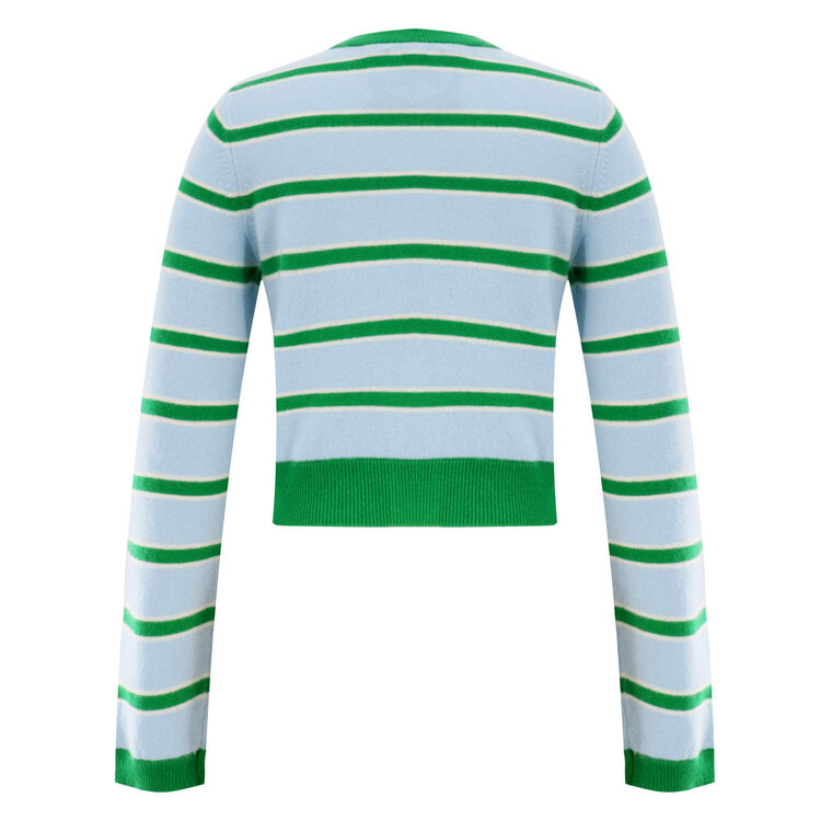 Dollie Striped Long Sleeve Cropped Cardigan image number null