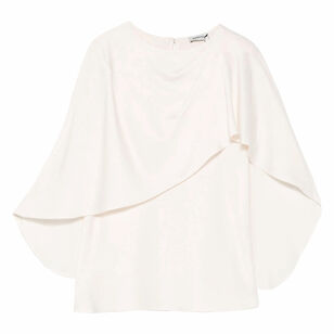 Eliora Draped Satin Cape Top