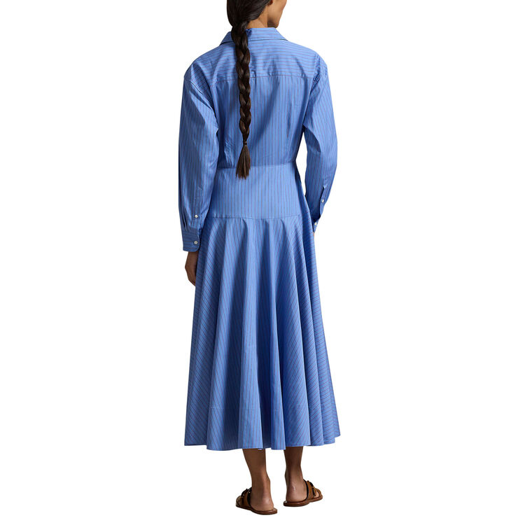 Stripe Cotton Poplin Shirtdress image number null