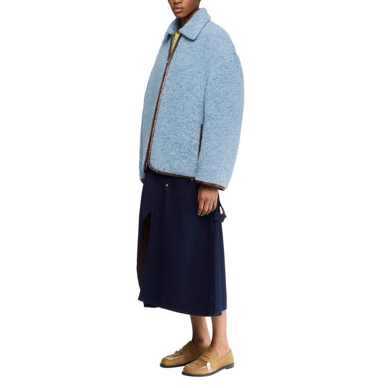 Contrast-Trim Zip Jacket image number null