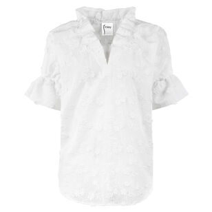 Crosby Top With 3D Flowers