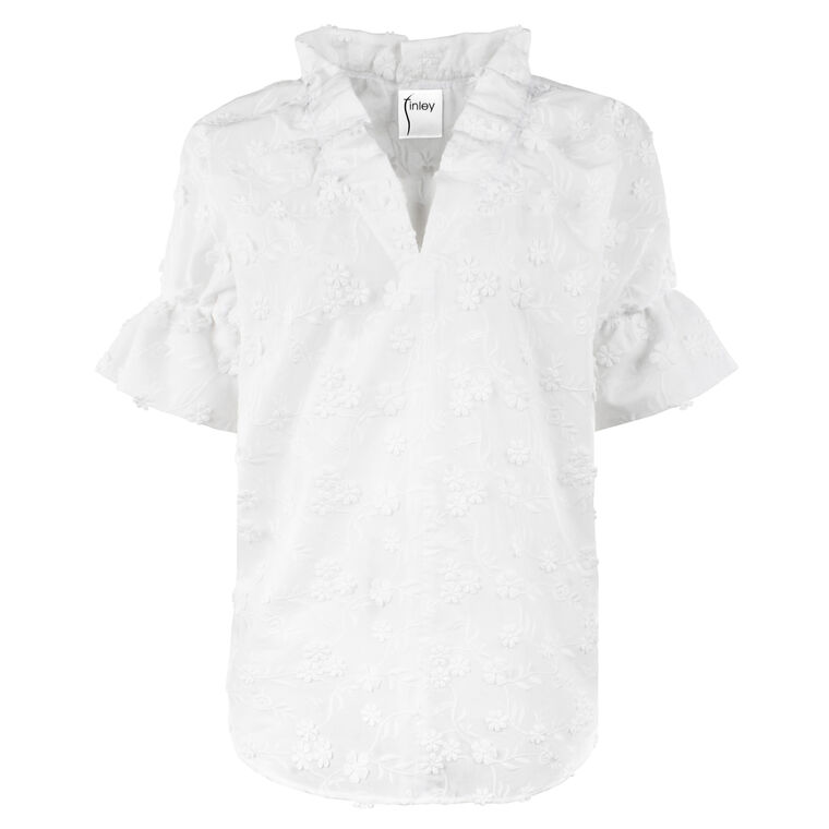 Crosby Top With 3D Flowers image number null