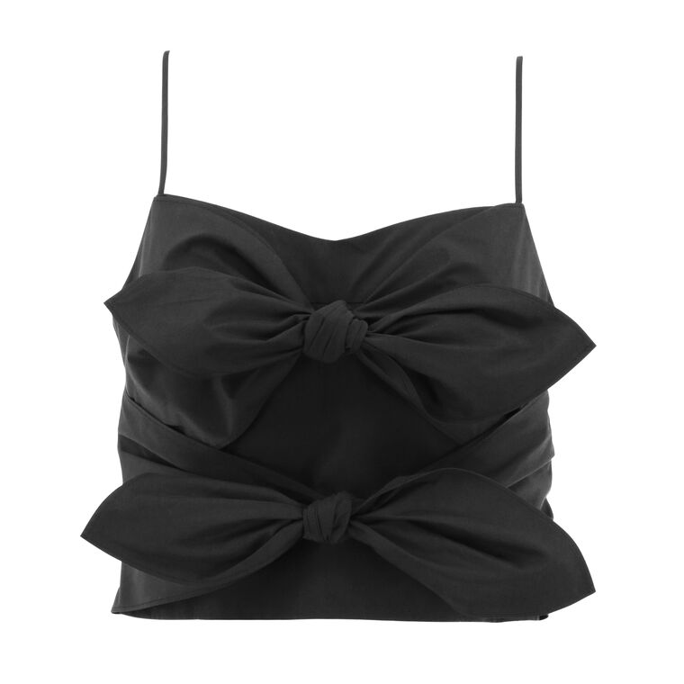 Shira Poplin Double Tie Front Top image number null