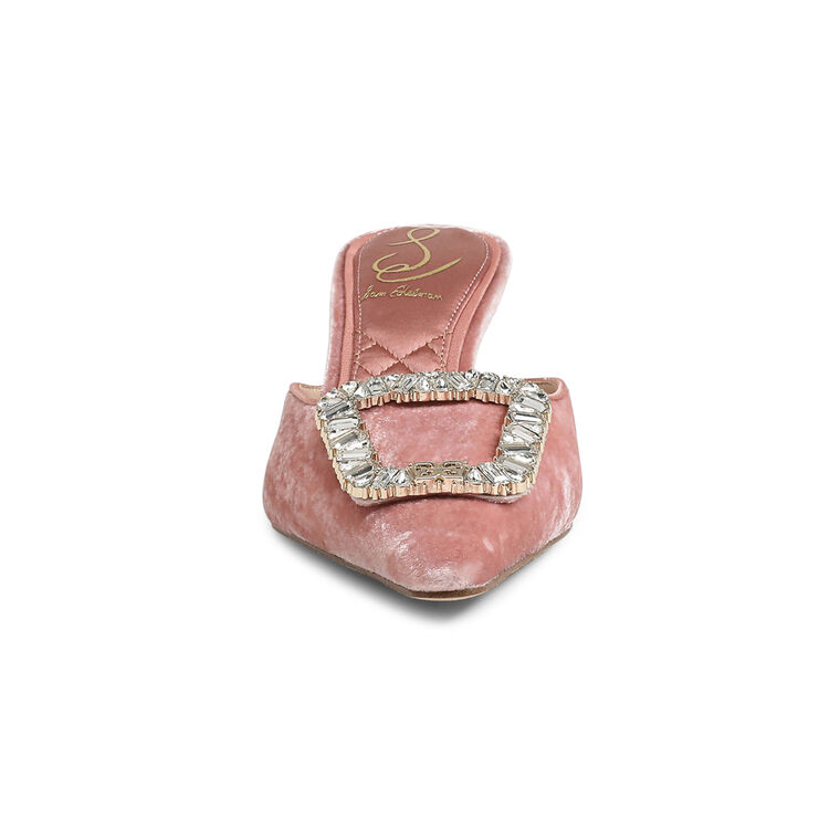 Brit Glow Velvet Kitten Heel Mule image number null