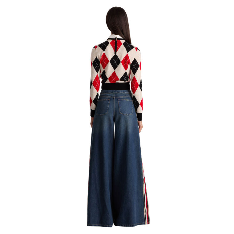 Carolann Argyle Pullover With Removable Collar image number null