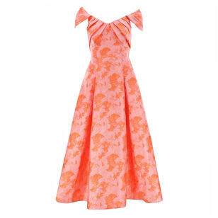 Tropez Off-Shoulder Midi Cocktail Dress