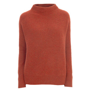Plush Cashmere Funnel-Neck Sweater