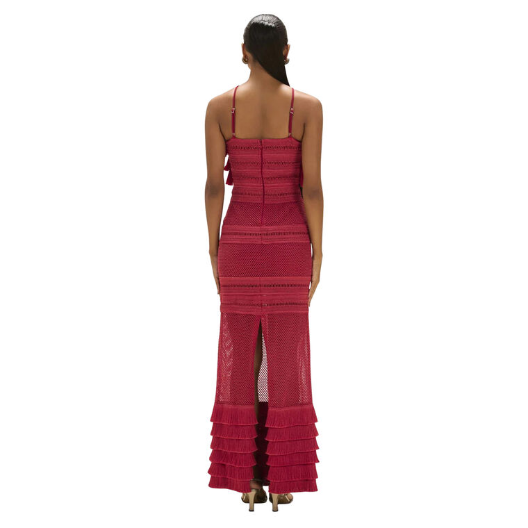 Radiant Fringe Halterneck Maxi Dress image number null
