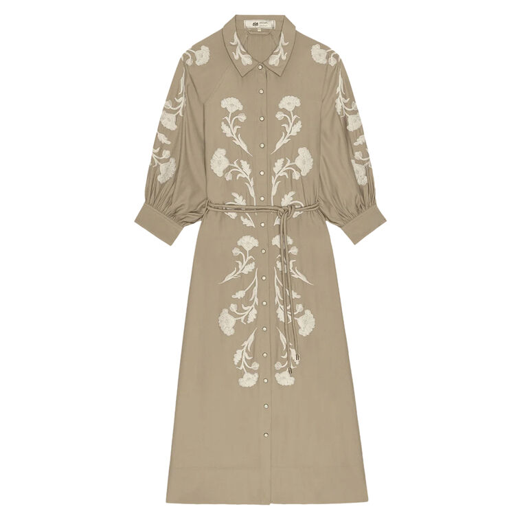 The Western Embroidered Herd Midi Dress image number null