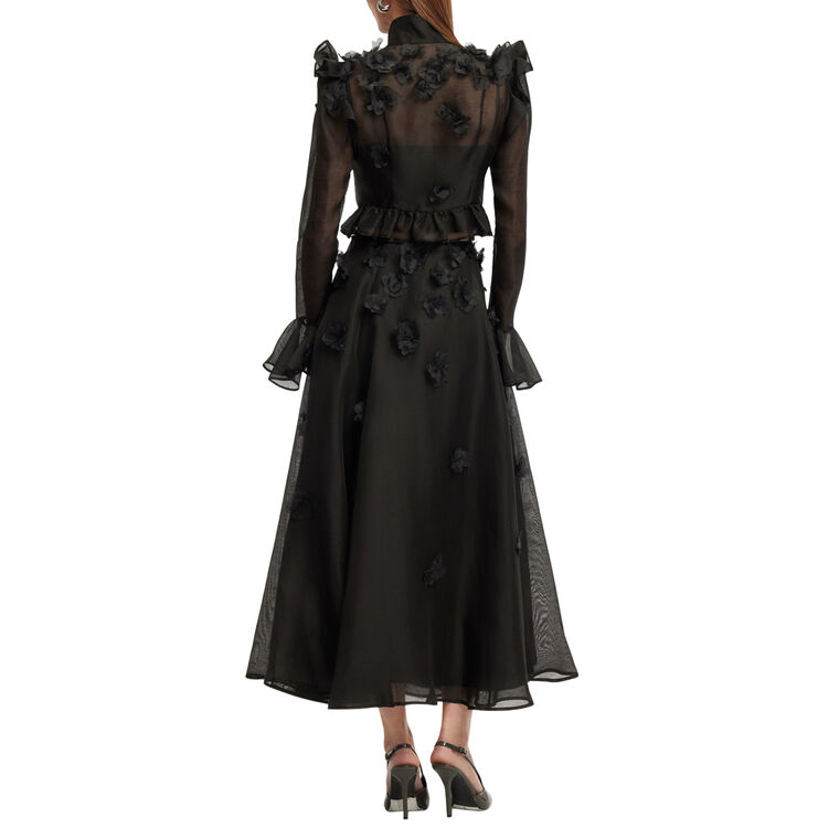 Leila Petal Midi Skirt image number null