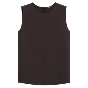 Straight-Cut Modern Silk Georgette Shell