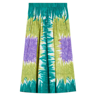Circeo Cotton Poplin Midi Skirt