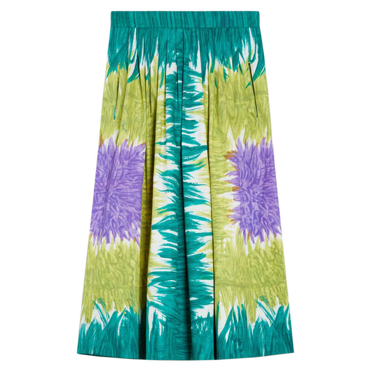 Circeo Cotton Poplin Midi Skirt image number null