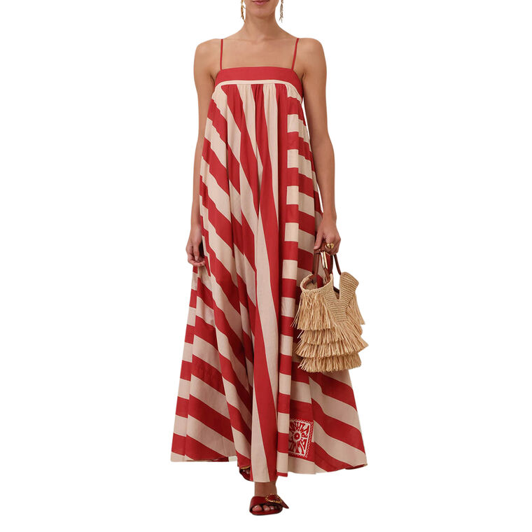 Roselight Stripe Maxi Dress image number null