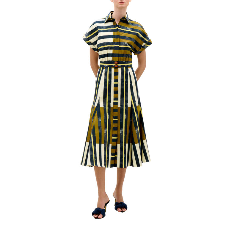 Noor Cap Sleeve Midi Dress image number null