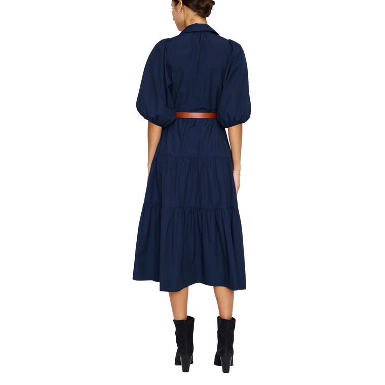 The Antigua Balloon Sleeve Midi Dress image number null