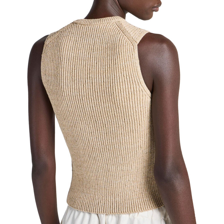 Zipped Knit Tank Top image number null