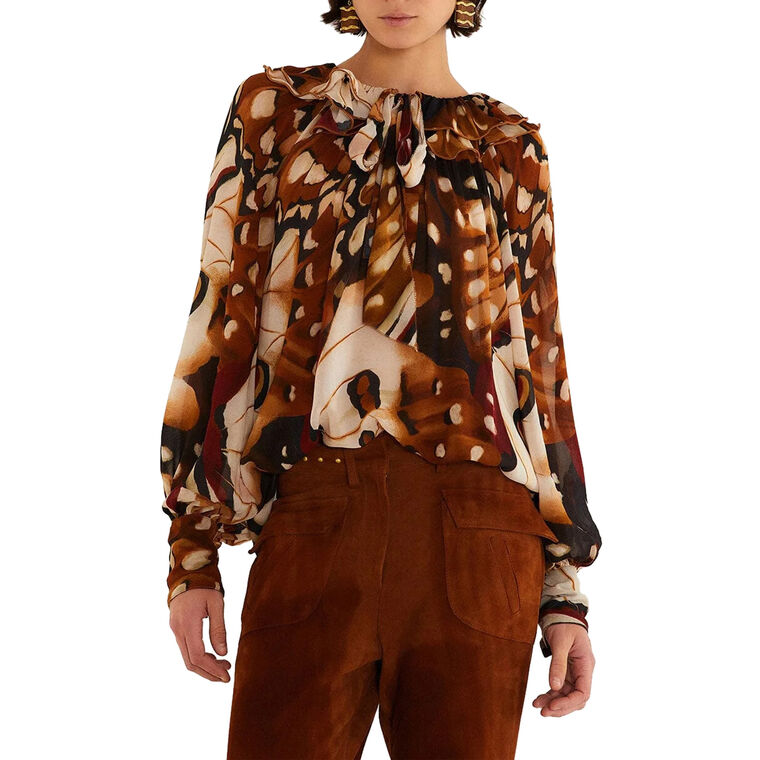 Borbofly Ruffled Blouse image number null