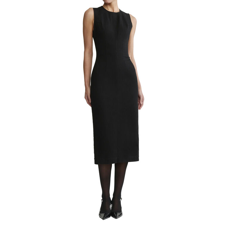Esme Sleeveless Instasculpt Denim Midi Dress image number null