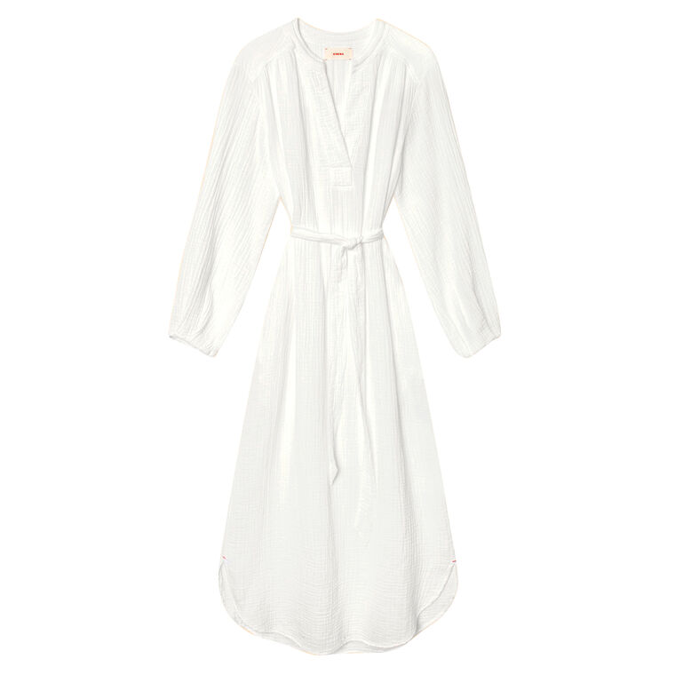 Josephine Long Sleeve Belted Midi Dress image number null