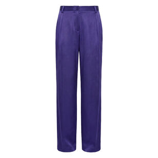 Satin Relaxed Pleated Pant