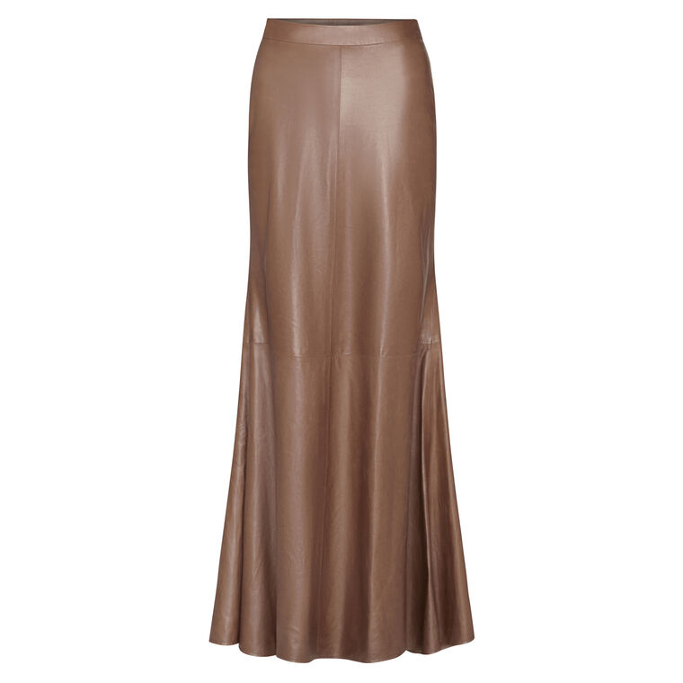 At Last Leather Maxi Skirt image number null