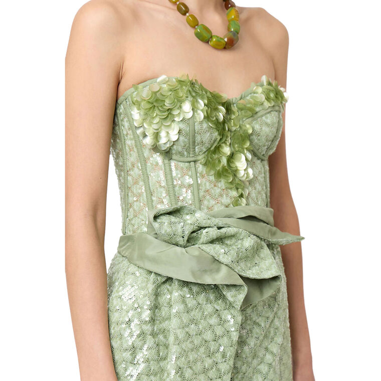 Mood Strapless Sequin Bustier image number null