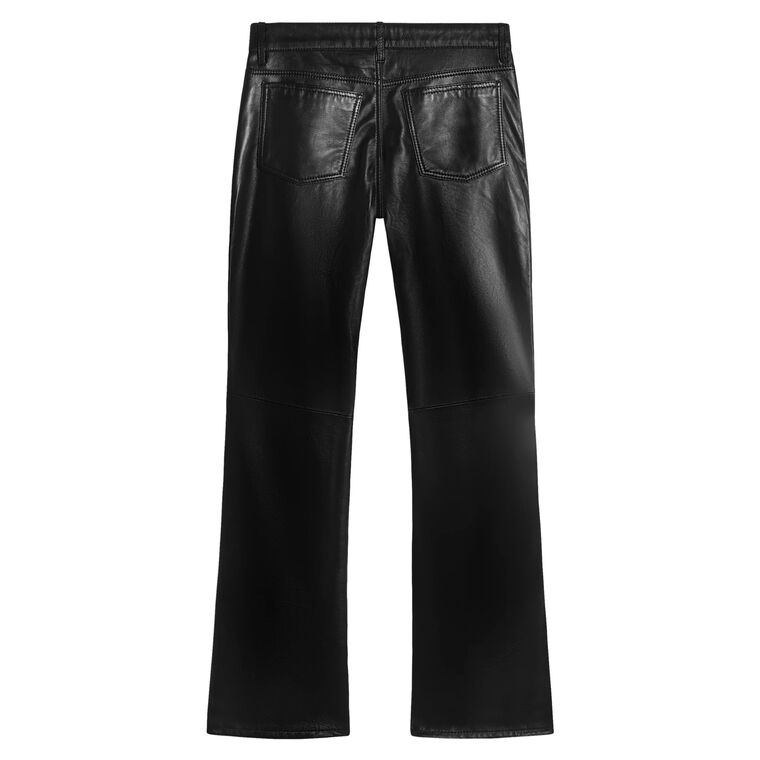 Maria Mid Rise Slim Bootcut Leather Pants image number null