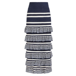Sawyer Tiered Knit Midi Skirt