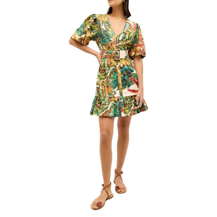 Gwyneth Belted Short Sleeve Mini Dress image number null