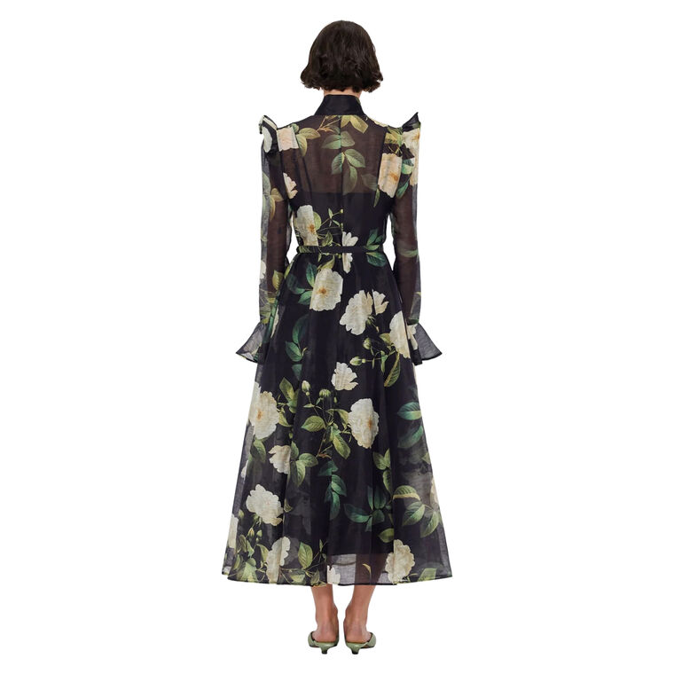Katrina Butterfly Sleeve Midi Dress image number null